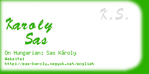 karoly sas business card